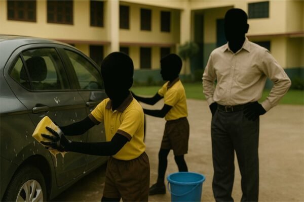 छात्रों से कार धुलवाने का शौक पड़ा भारी, गुरुजी निलंबित