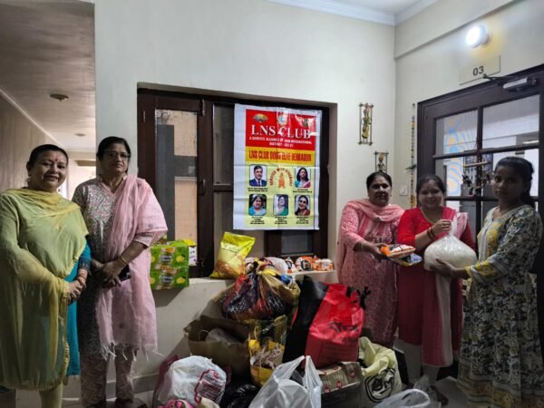 राहत सामग्री भेजकर Lns Club Doon Elite ने दिया मानवता का संदेश