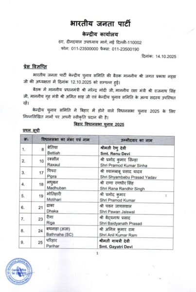 बिहार विधानसभा चुनाव 2025