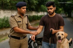 बिना पट्टा कुत्ता घुमाया तो ₹2000 का चालान: देहरादून में सख्त हुए नियम बिना पट्टा कुत्ता घुमाया तो ₹2000 का चालान: देहरादून में सख्त हुए नियम