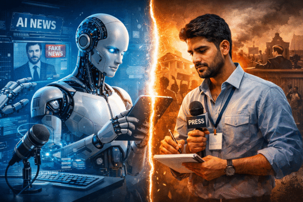 AI पत्रकार बनाम इंसान पत्रकार: डिजिटल मीडिया का बदलता सच