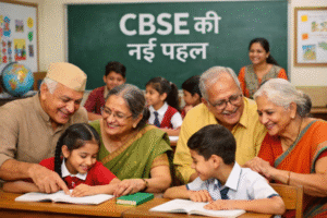 अब स्कूल जाएंगे दादा-दादी और नाना-नानी, CBSE की नई पहल CBSE की नई पहल: स्कूल में दादा-दादी और नाना-नानी की भागीदारी का दृश्य