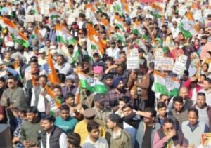 राजधानी में कांग्रेस का राजभवन मार्च, कानून-व्यवस्था पर सरकार को घेरा