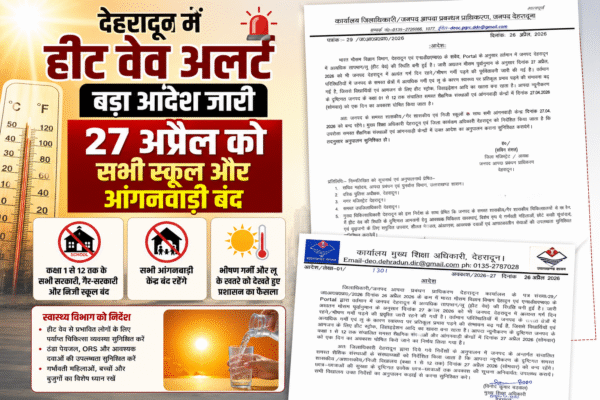 देहरादून में Heat Wave Alert: 27 अप्रैल को सभी स्कूल बंद