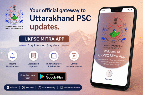 UKPSC Mitra App launched for recruitment exam updates and notifications in Uttarakhand