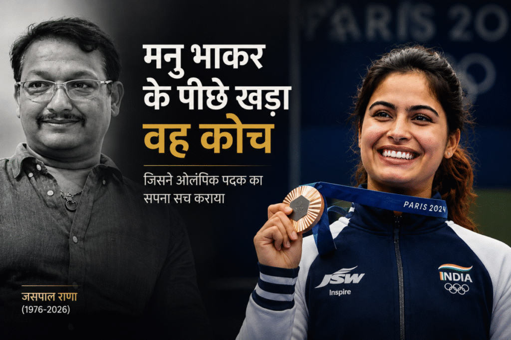 मनु भाकर के पीछे खड़ा वह कोच, जिसने ओलंपिक पदक का सपना सच कराया