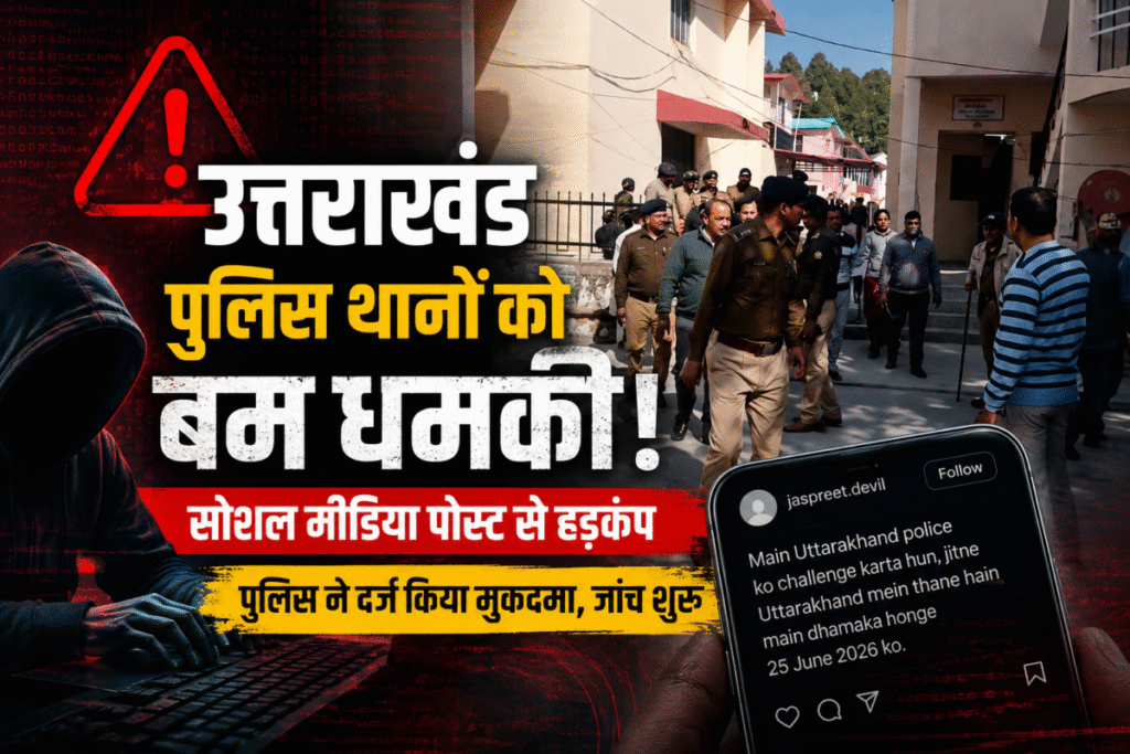 उत्तराखंड पुलिस थानों को बम धमकी, सोशल मीडिया पोस्ट से हड़कंप