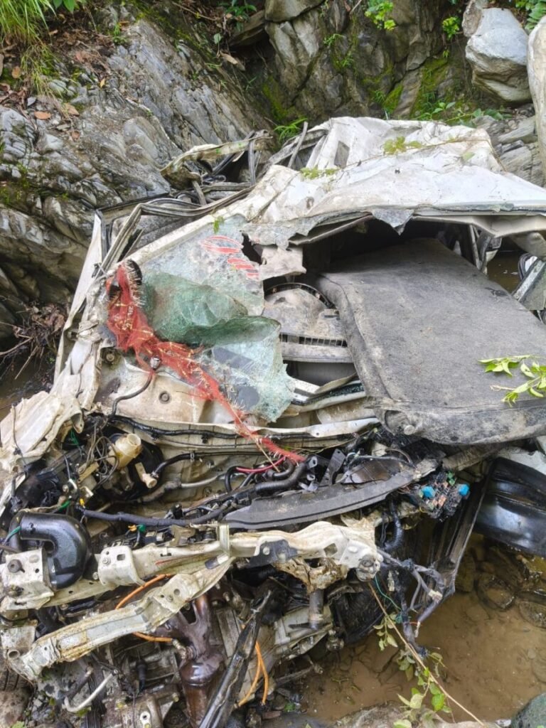 चंपावत में बड़ा सड़क हादसा: 500 मीटर गहरी खाई में गिरी कार, पिता-पुत्र गंभीर घायल