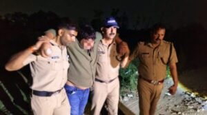 मुठभेड़ के बाद दो आरोपी गिरफ्तार, हथियार और कार बरामद