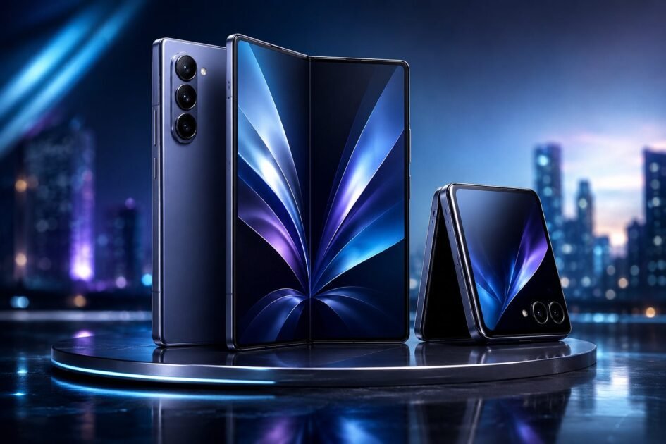 Samsung Galaxy Z Fold 8 Series लॉन्च के दौरान प्रदर्शित नए फोल्डेबल स्मार्टफोन