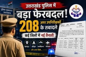 उत्तराखंड पुलिस में बड़ा फेरबदल, 208 अपर उपनिरीक्षकों के तबादले; कई जिलों में नई तैनाती उत्तराखंड पुलिस में बड़ा फेरबदल, 208 अपर उपनिरीक्षकों के तबादले; कई जिलों में नई तैनाती