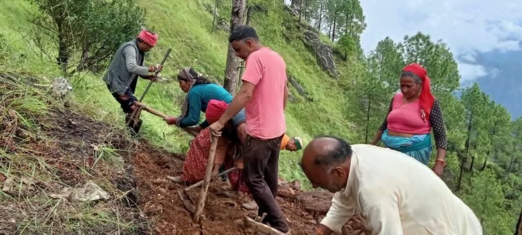 सड़क के इंतजार में सूना होता गांव: कभी 40 परिवारों की चहल-पहल, अब ग्रामीण खुद काट रहे सड़क