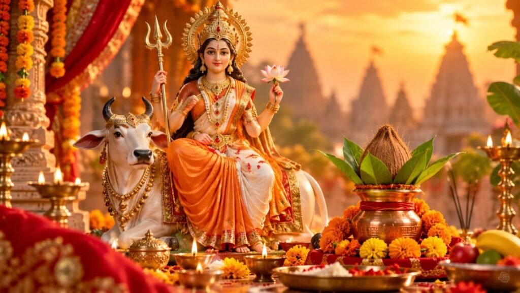 शारदीय नवरात्रि का आगाज, मां शैलपुत्री की पूजा से शुरू हुए नौ दिन; जानें पूजा विधि, मंत्र और महत्व